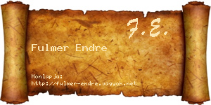 Fulmer Endre névjegykártya