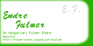 endre fulmer business card